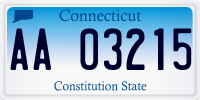 CT license plate AA03215