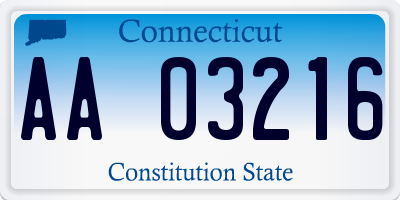 CT license plate AA03216