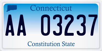 CT license plate AA03237