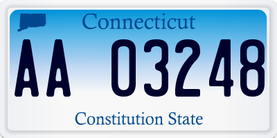 CT license plate AA03248