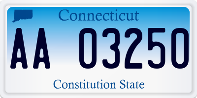 CT license plate AA03250