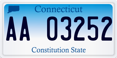 CT license plate AA03252