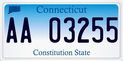 CT license plate AA03255