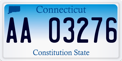 CT license plate AA03276