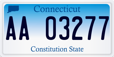 CT license plate AA03277