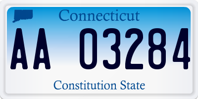 CT license plate AA03284