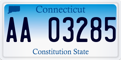 CT license plate AA03285