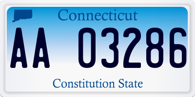CT license plate AA03286