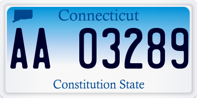 CT license plate AA03289