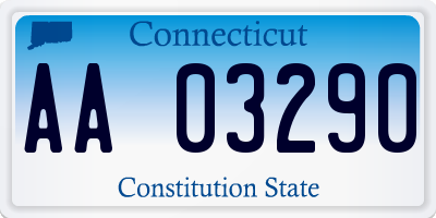 CT license plate AA03290