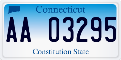 CT license plate AA03295