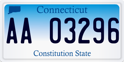 CT license plate AA03296