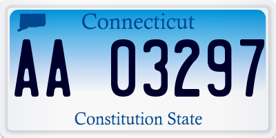 CT license plate AA03297