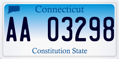 CT license plate AA03298