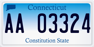 CT license plate AA03324