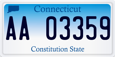 CT license plate AA03359