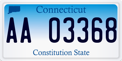 CT license plate AA03368