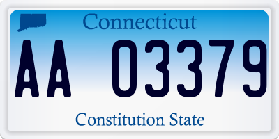 CT license plate AA03379