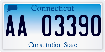 CT license plate AA03390