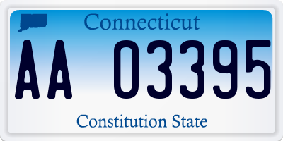 CT license plate AA03395