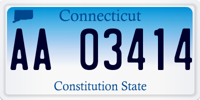 CT license plate AA03414