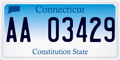 CT license plate AA03429