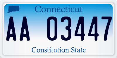 CT license plate AA03447