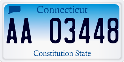 CT license plate AA03448