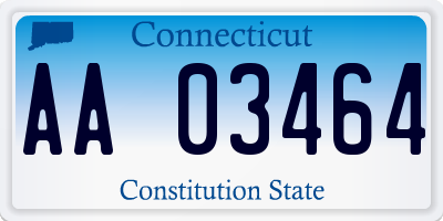 CT license plate AA03464