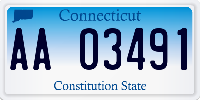 CT license plate AA03491