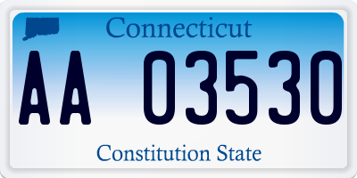 CT license plate AA03530