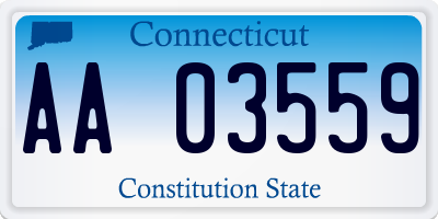CT license plate AA03559