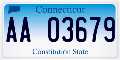 CT license plate AA03679