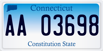 CT license plate AA03698