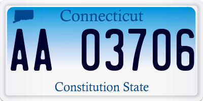 CT license plate AA03706