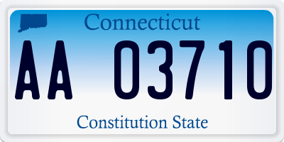 CT license plate AA03710