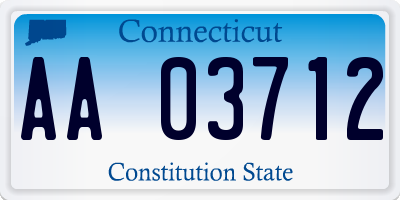 CT license plate AA03712