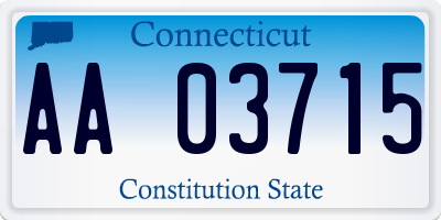 CT license plate AA03715