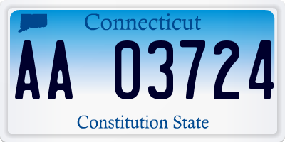 CT license plate AA03724