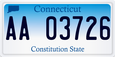 CT license plate AA03726
