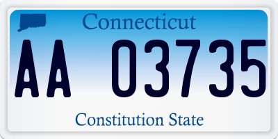 CT license plate AA03735