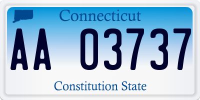 CT license plate AA03737