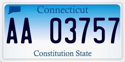 CT license plate AA03757