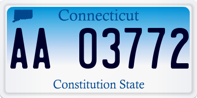 CT license plate AA03772