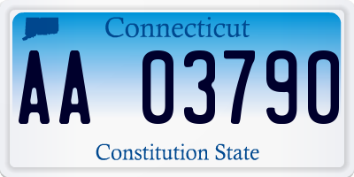 CT license plate AA03790