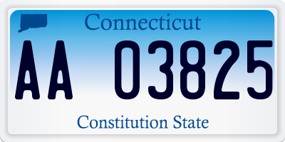 CT license plate AA03825