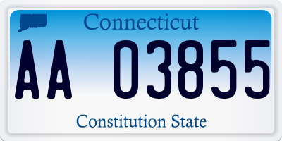 CT license plate AA03855