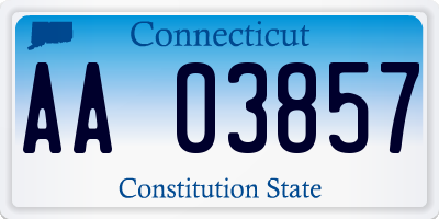 CT license plate AA03857