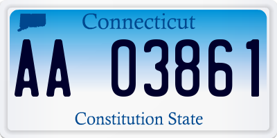 CT license plate AA03861