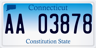 CT license plate AA03878